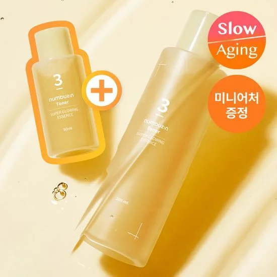 numbuzin No.3 Super Glowing Essence Toner 200mL Special Set (+50mL)