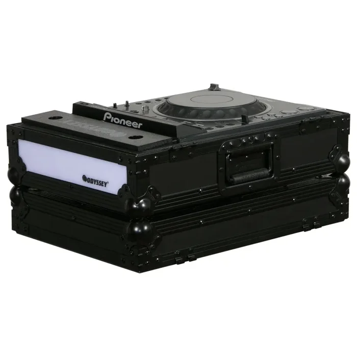 Odyssey FFXCDJBL, Universal Large Format Tabletop CD Digital Media Player Case with LED Panel – Black on Sale