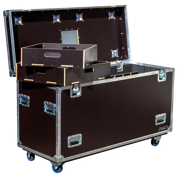Odyssey OPT602436WBRN, Professional Brown Hex Board Utility Tour Trunk Case with Caster Wheels