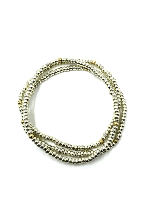 OG CLASSIC BRACELET STACK IN PLATINUM + GOLD FILLED