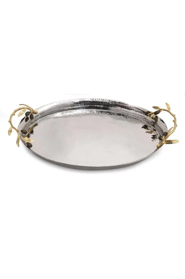 OLIVE BRANCH OVAL SERVING TRAY