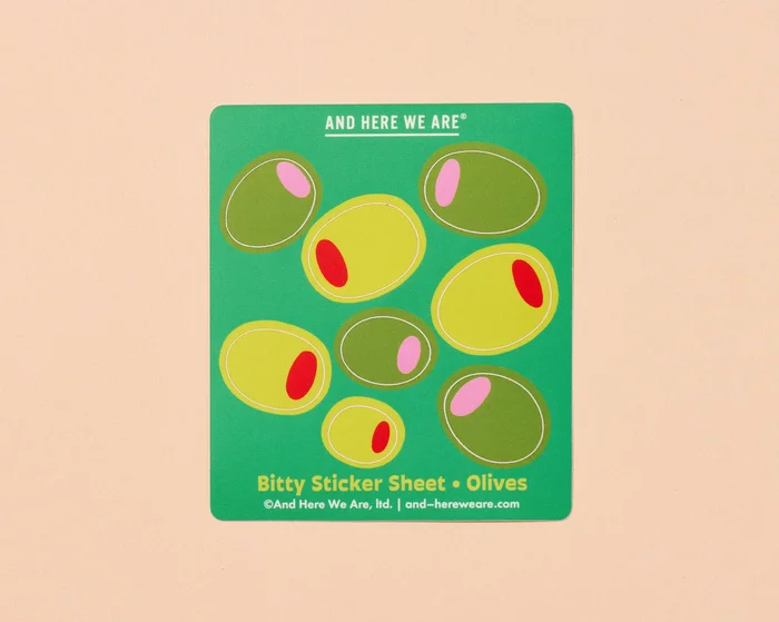 Olives Bitty Vinyl Sticker Sheet