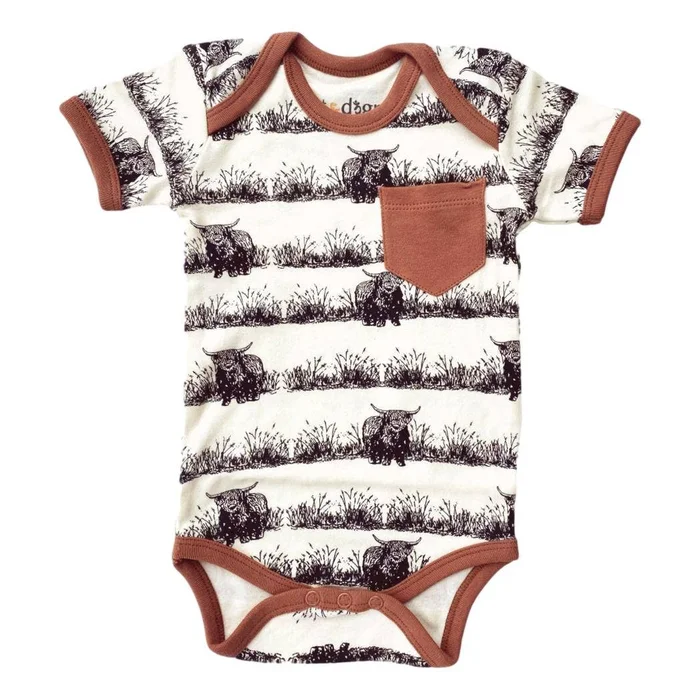 Onesie (Short Sleeve) – Highland Cow
