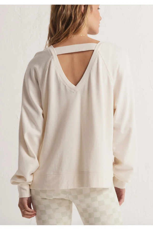 OPEN BACK SWEATSHIRT