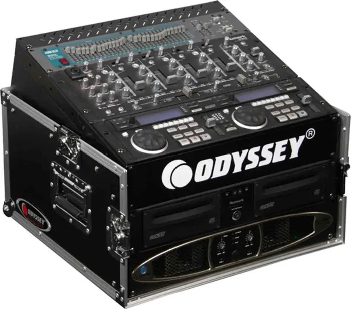 Open Box: Odyssey FR1004 Combo Rack 10U Top Slant Rack 4U Bottom Vertical Rack