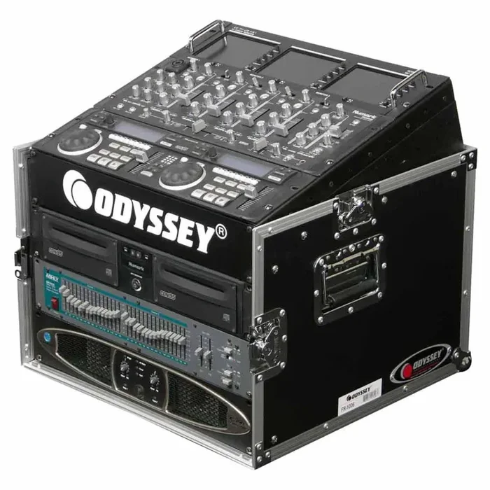 Open Box: Odyssey FR1006, Combo Rack 10U Top Slanted 6U Bottom Vertical