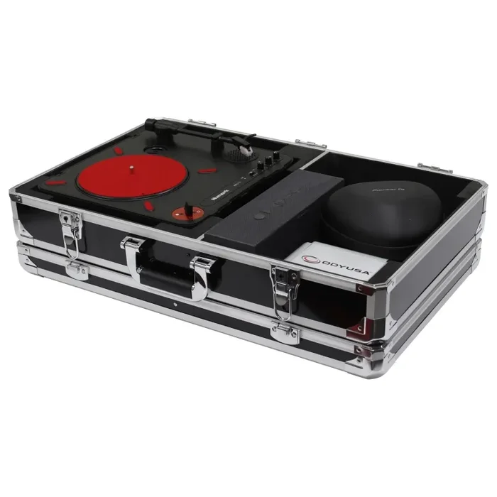 Open Box: Odyssey KPT01SCBLK Numark PT01 Portablist DJ Case With Side Compartment – Black