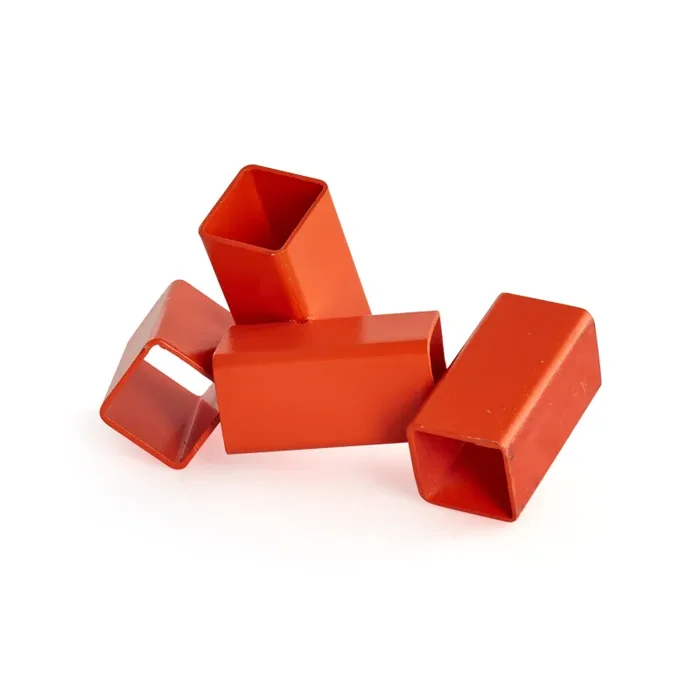 Orange Plastic Square Tube Sculpture