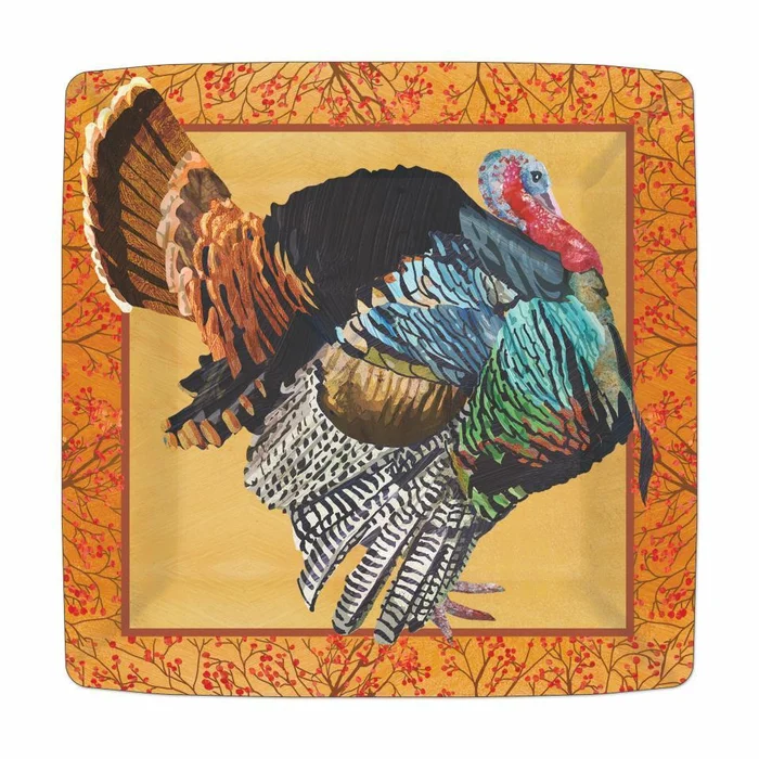 Paperproducts Butterball 10″ Square Paper Plate