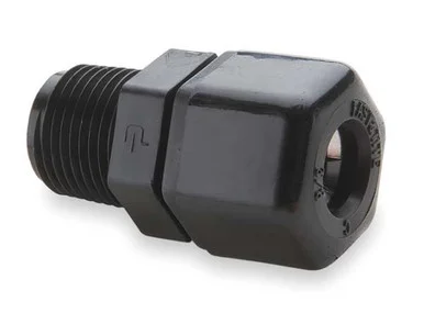 Parker P6MC12 Fast & Tite Fitting, Male Connector, 3/8” Tube x 3/4” MPT