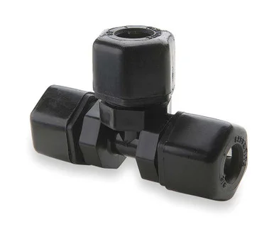 Parker P8TU6 Fast & Tite Fitting, Tee Union, 1/2” Tube x 3/8” Tube