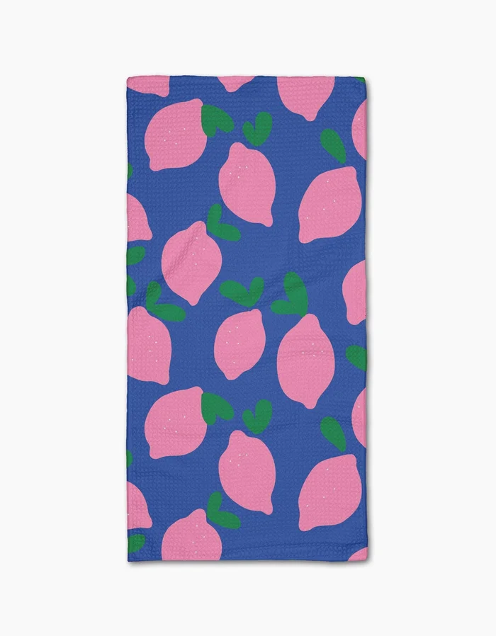 Pink Lemons Bar Towel