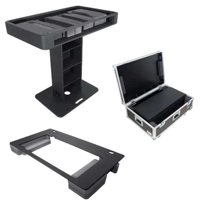 Prox Rev7 Control Tower Podium with Case and Top Plate DJ Package – Black