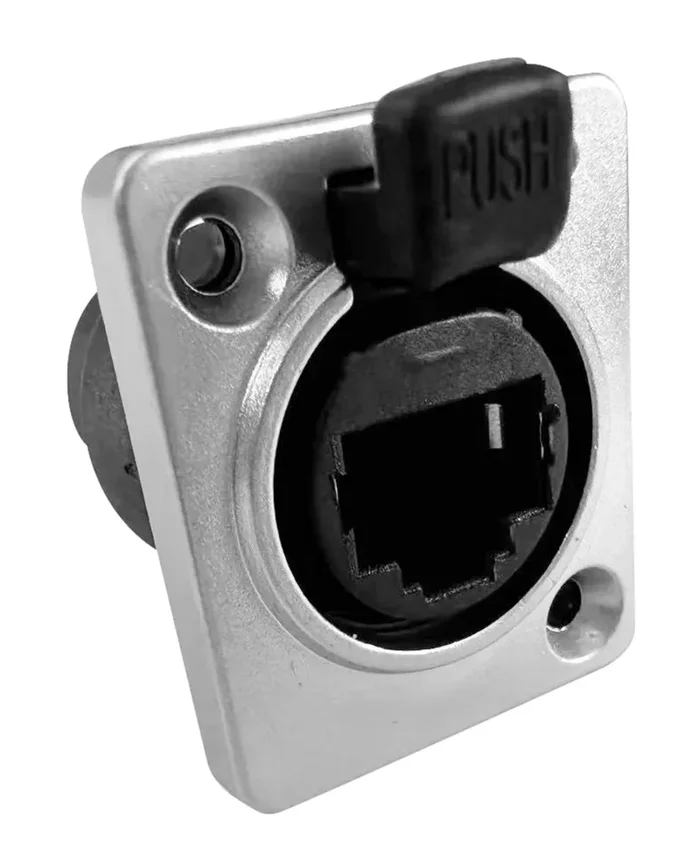 ProX XC-RJ45-FFP, Single Ethernet Feed Through D-Series Panel Mount Jack Pass Through CAT6