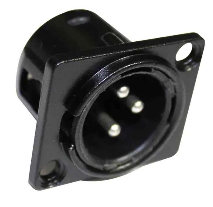 ProX XC-XLRM-PANEL Panel Mount Xlr-3 Pin Male Connector – Black