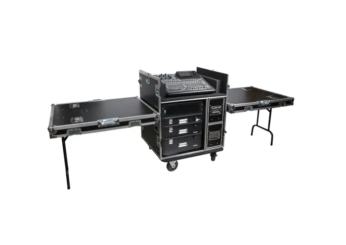 ProX XS-BRANCO12U2DW, ATA Flight Style FOH Mixing Console Case 12U Shockproof Rack