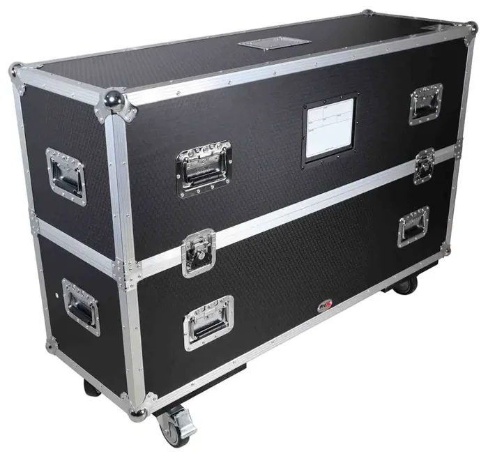 ProX XS-LCD4350WX2 Road Case for Flat Panel LCD-LED-Plasma Monitor Holds up to Two 43″-50″ TVs Adjustable Case W-4 Inch Casters Online Sale