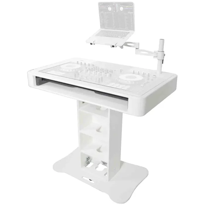 ProX XZF-DJCTW DJ Control Tower Travel Stand for PIONEER XDJ-XZ, DDJ-1000, DDJ-SX3 RANE One – White Finish