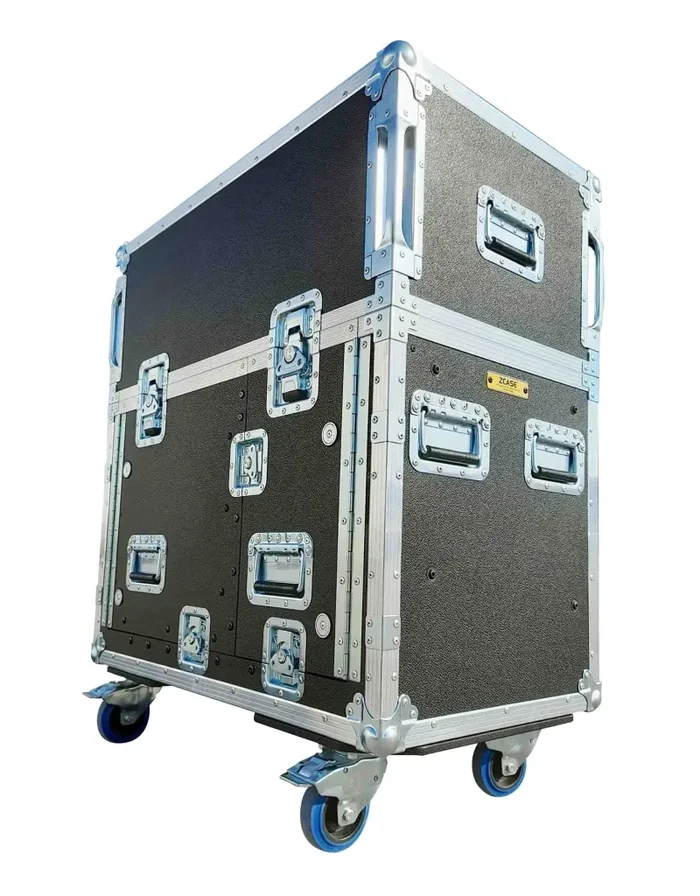 ProX XZF-YDM7EX-COMPACT2UD LMA, Flip-Ready Console Case for DM7-EX Compact with Hydraulic Easy Lifting 2U Rack Space and Auto Casters