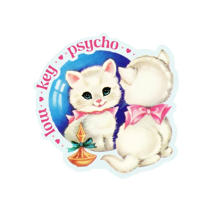 Psycho Cat Vinyl Sticker