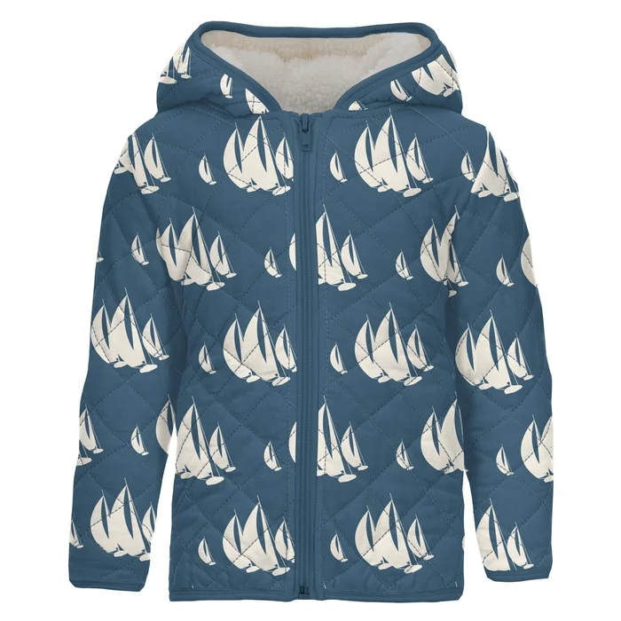 Quilted Jacket – Deep Sea Sailboat