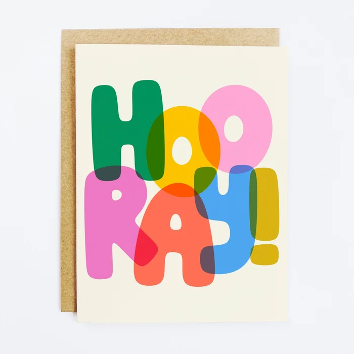 Rainbow Hooray Greeting Card