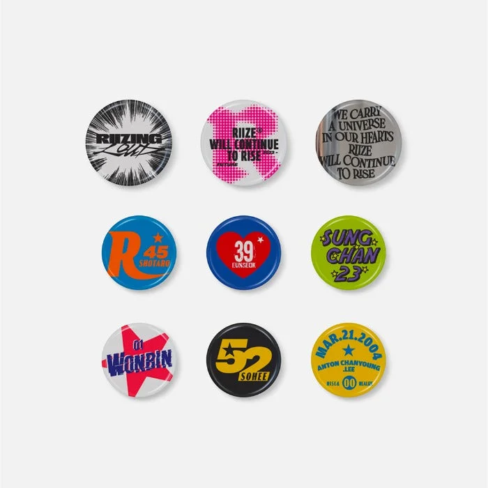RIIZE – Riizing Loud 2025 Concert Tour in Seoul Official MD PIN Button Set