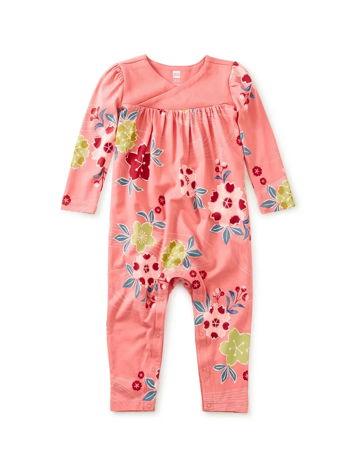 Riko Wrap Neck Romper (Long Sleeve) – Shinjuku Cherry Blossoms