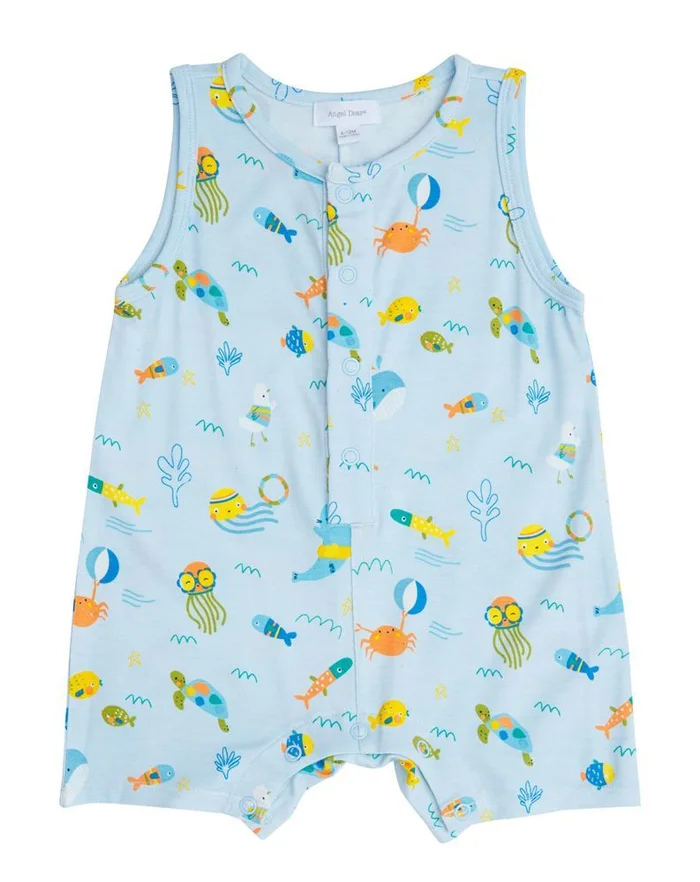 Romper Shortie – Sea Creatures Blue
