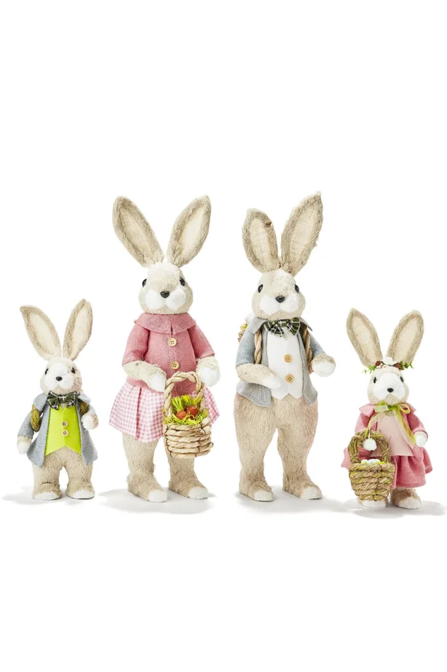 S/4 HAND-CRAFTED EASTER BUNNIES