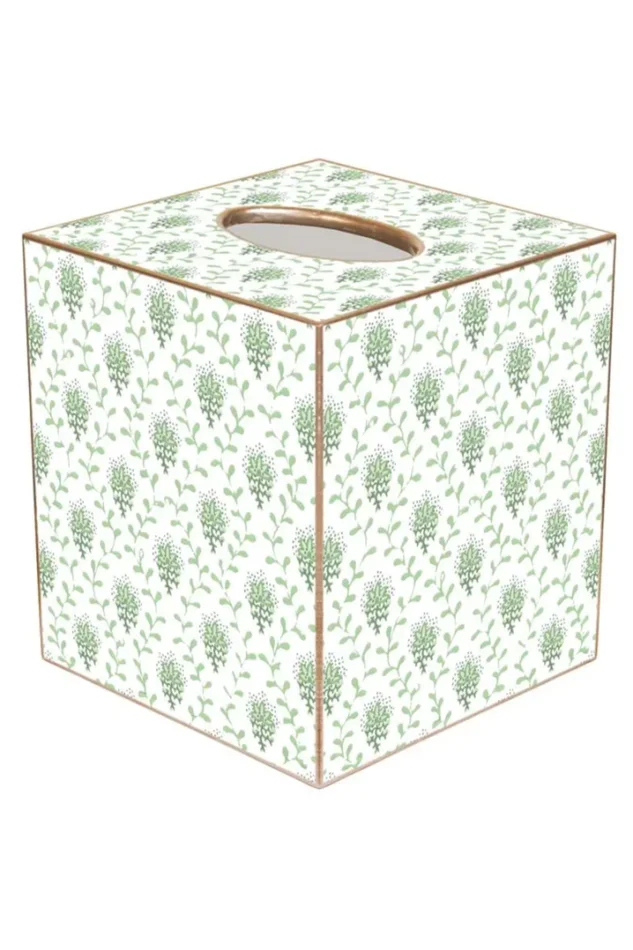 Sage Provencial Print Tissue Box Cover