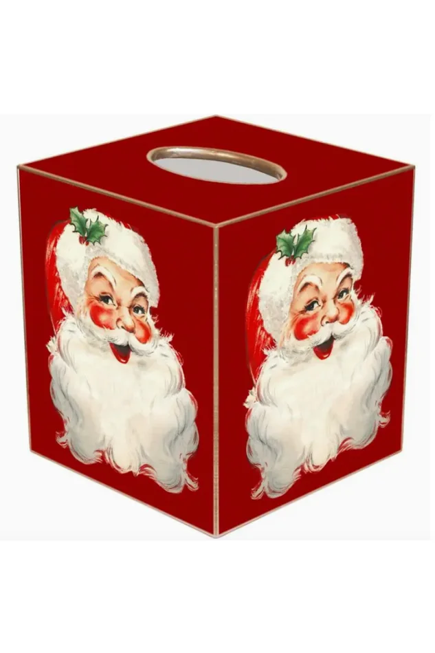 SANTA SMILING TISSUE BOX COVER