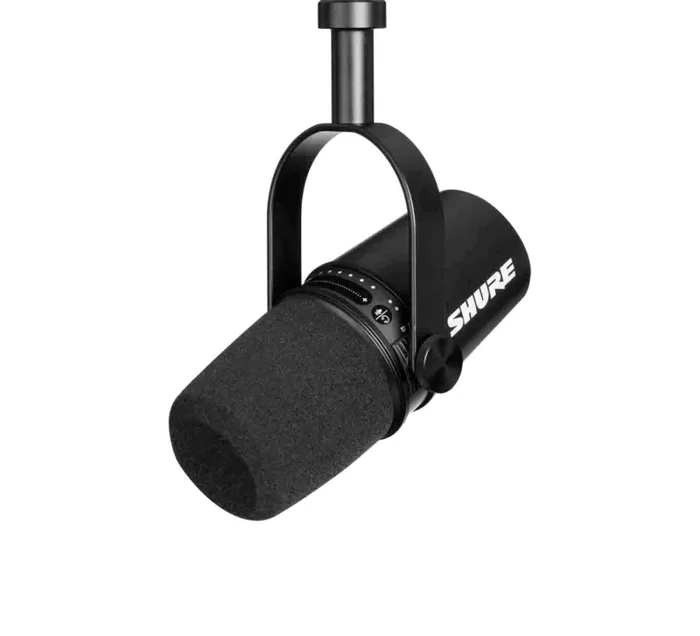 Shure MV7-K USB Podcast Microphone for Podcasting, Recording, Live Streaming and Gaming – Black