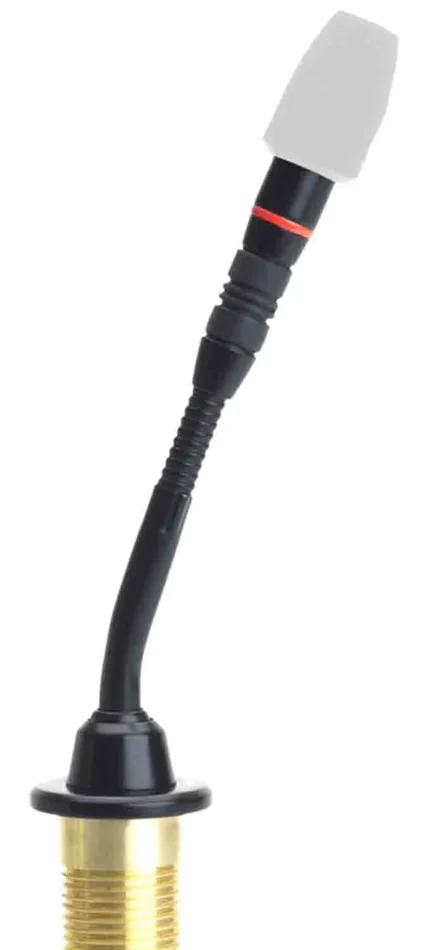 Shure MX405R/N Microflex 5″ Modular Gooseneck Microphone with Red Light on Top