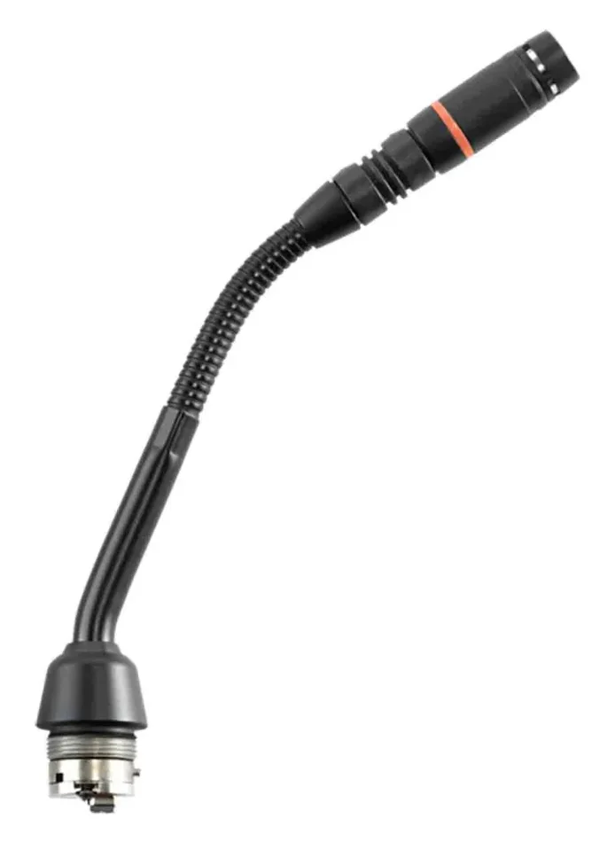 Shure MX405RLP Microflex 5″ Modular Gooseneck Microphone with Red Light on Top – Black