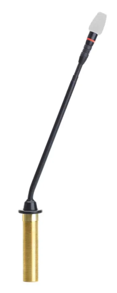 Shure MX410R/N Microflex 10″ Modular Gooseneck Microphone with Red Light on Top