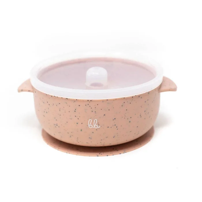 Silicone Bowl – Dusty Pink Speckled