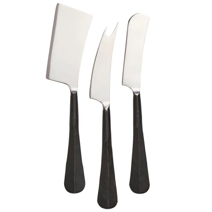 Simon Pearce Woodbury Black Cheese Knife Set