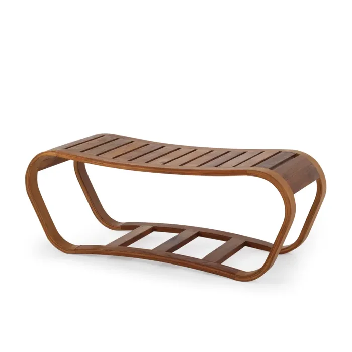 Slatted Long Outdoor Side Table / Bench on Sale