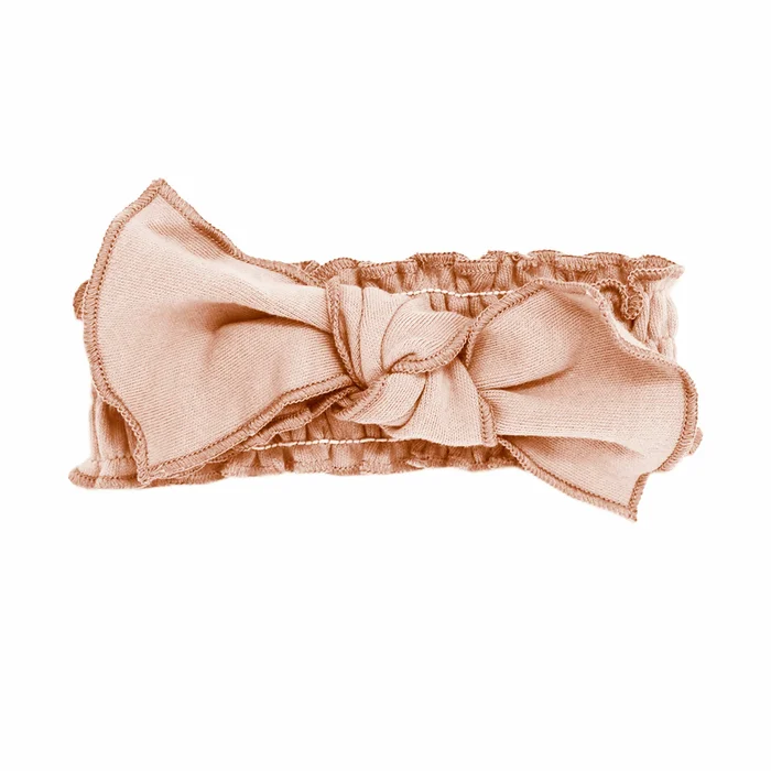 Smocked Tie Headband – Rosewater