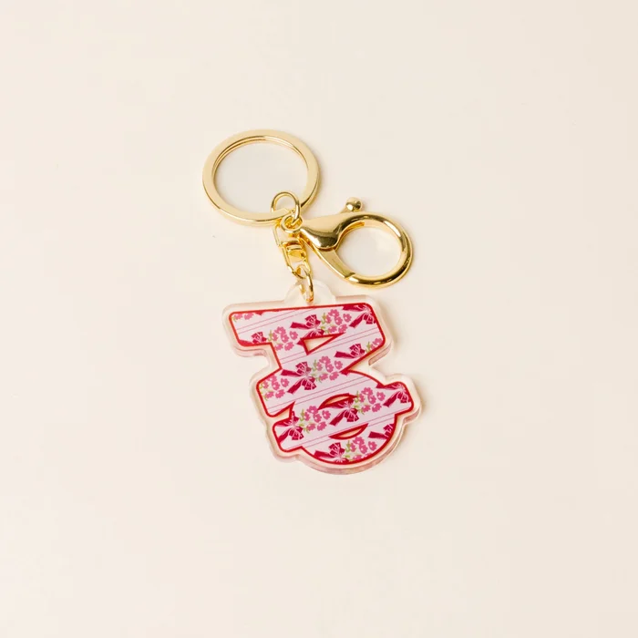Sorority Oh So Fancy Letter Acrylic Keychain: Alpha Phi