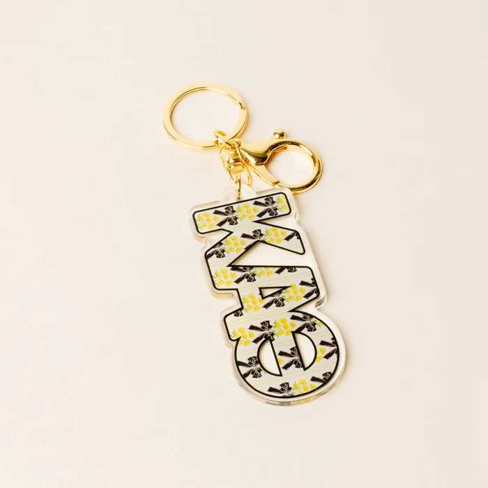 Sorority Oh So Fancy Letter Acrylic Keychain: Kappa Alpha Theta