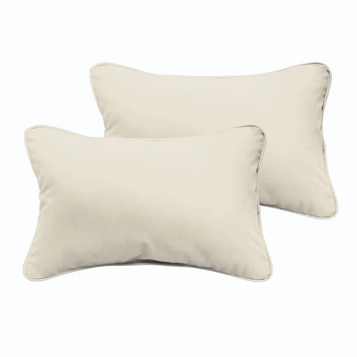 Sorra Home Sloane Ivory 12 x 24-inch Indoor/ Outdoor Pillow Set