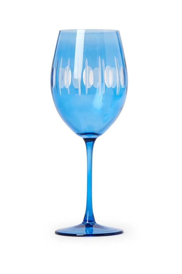 Sparkling Cut Hand Engraved Glass Drinkware- STEMMED WINE