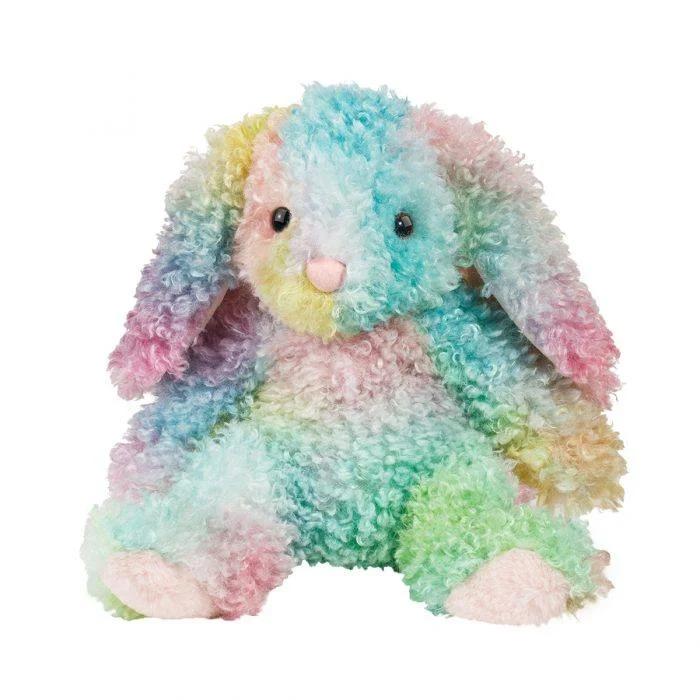 Stuffed Animal – Kaleidoscope Rainbow Curly Bunny