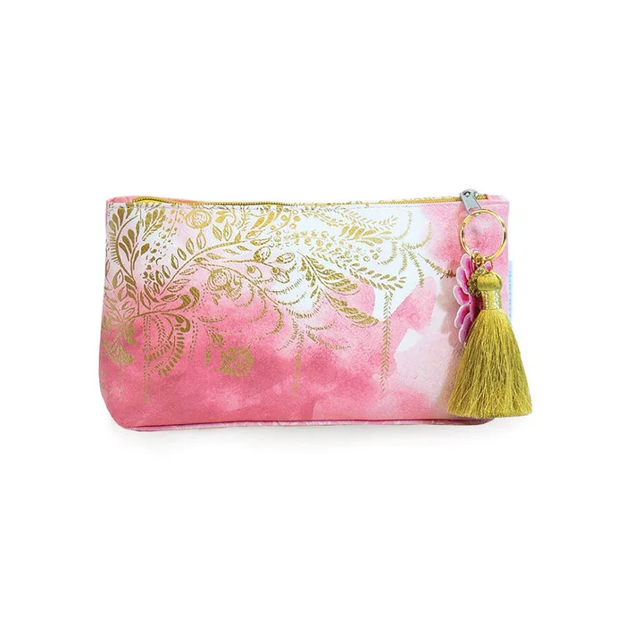 Tassel Pouch (Small) – Blush Watercolor
