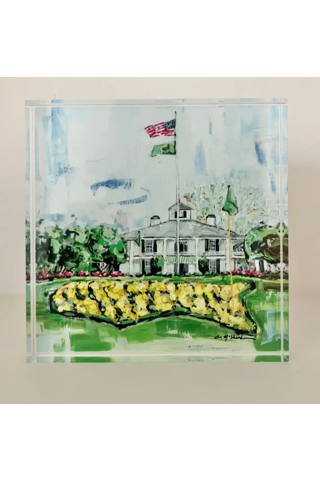THE MASTERS CLUBHOUSE ACRYLIC BLOCK