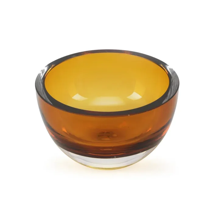 Thick Amber Glass Bowl (A+D) Sale
