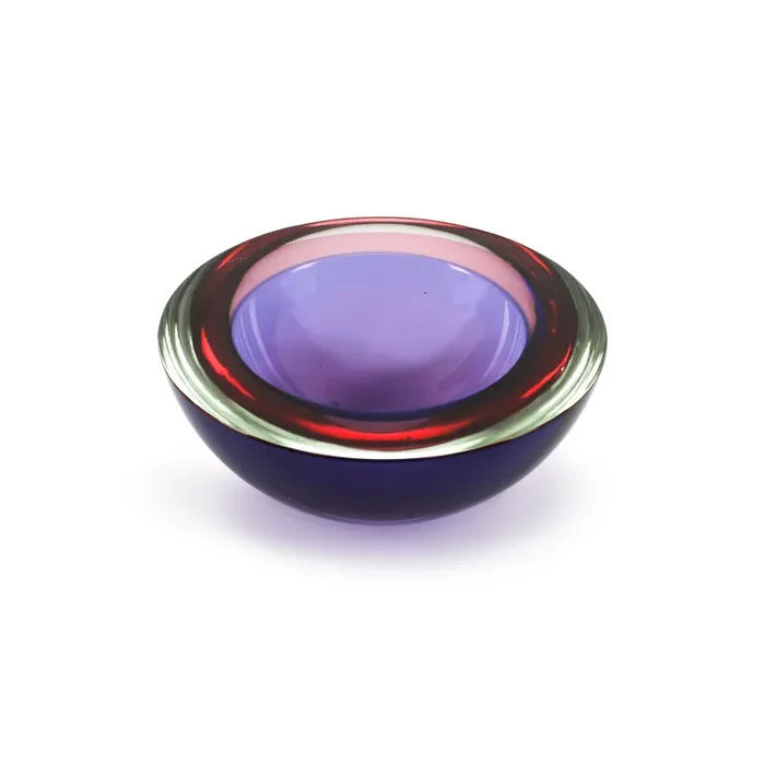 Thick Purple Glass Decorative Bowl (A+D)