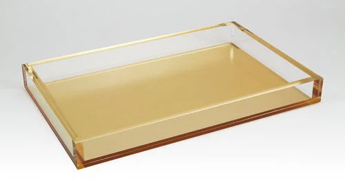 Tizo Design Lucite Silver Tray